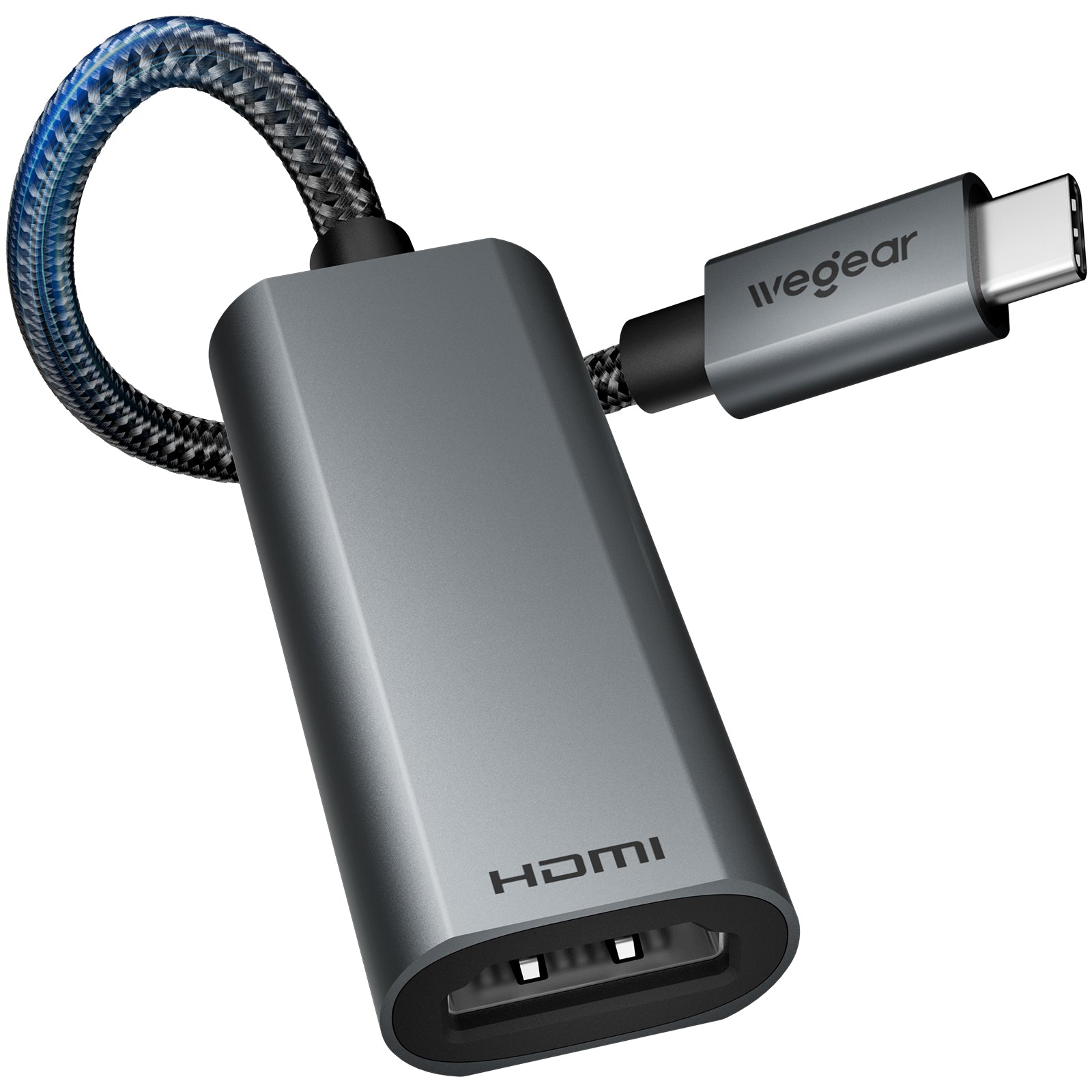 USB C to HDMI Adapter 4K@60Hz, Type c to HDMI 2.1 [Thunderbolt 3/4 ], Supports 48Gbps, HDR10, hdmi to USB c Adapter for iPhone 16/15, Galaxy S23, MacBook Pro/Air, iPad Pro, Laptops, Tablets