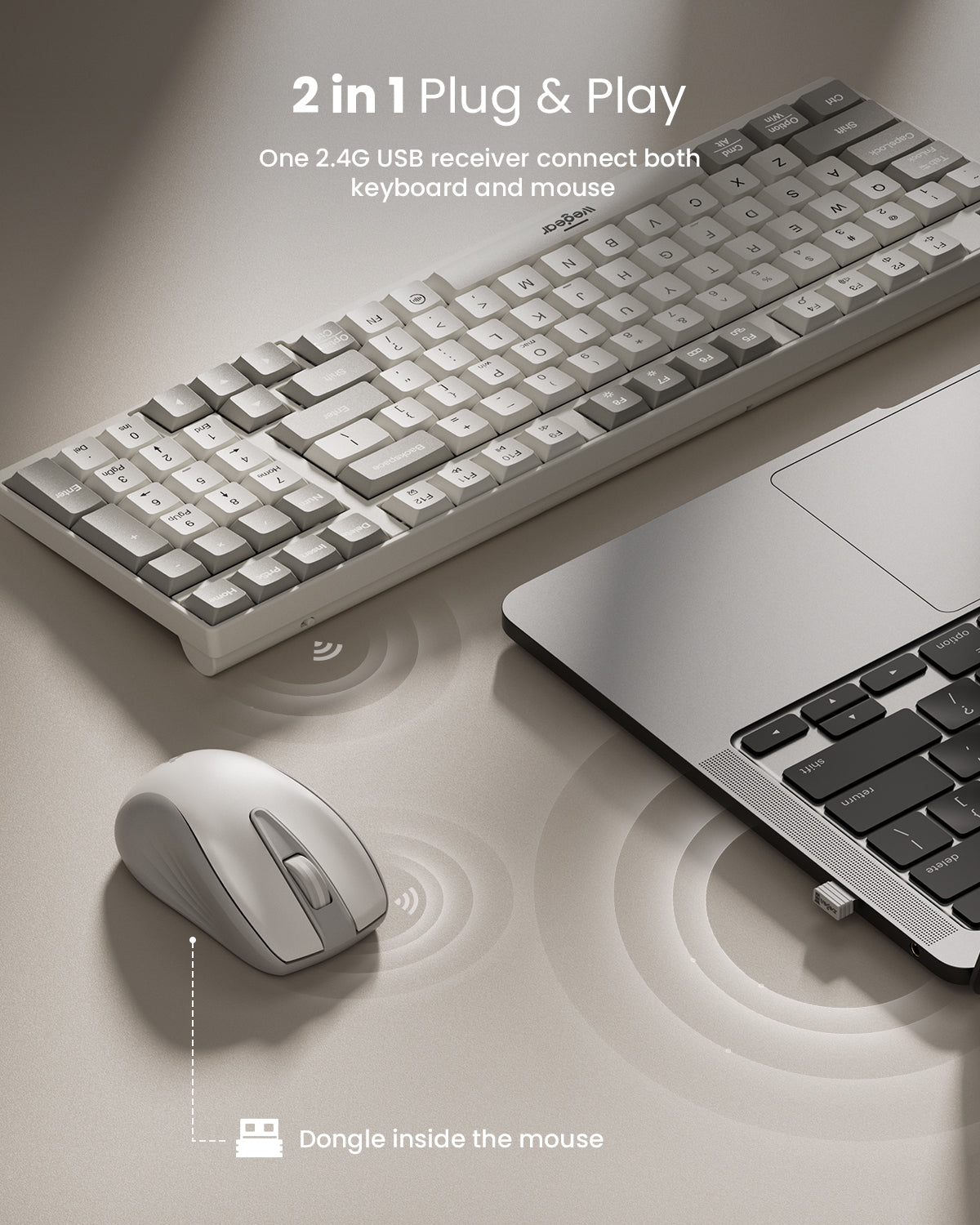 wegear KM3 Wireless Keyboard and Mouse Combo