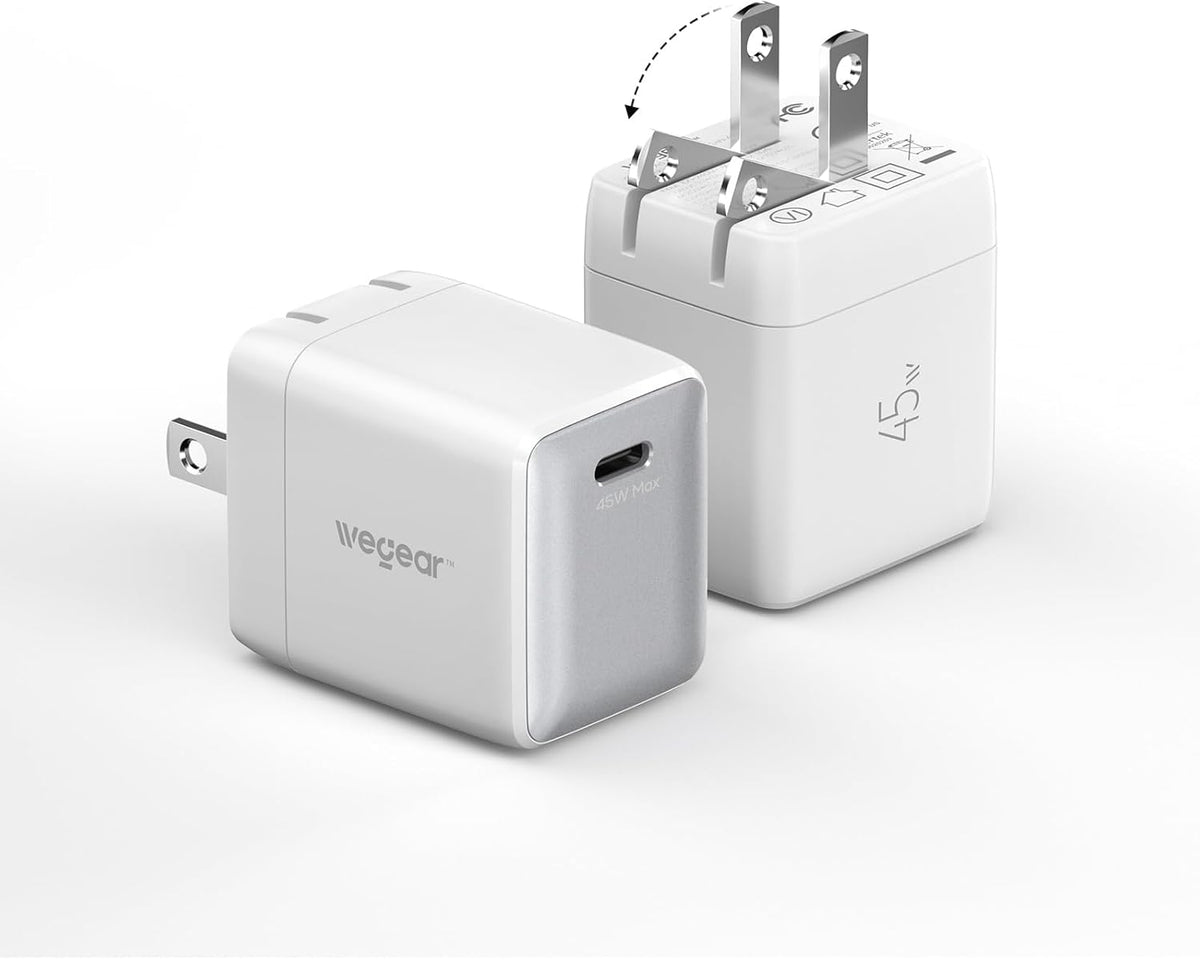 wegear 45W Nano Charger (1-Port,GaN) 2Pack