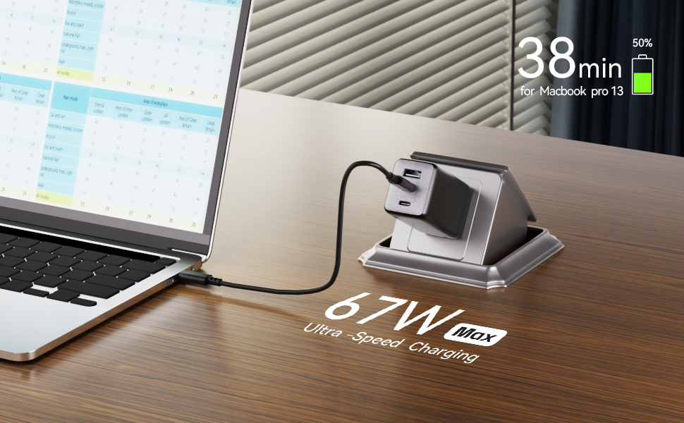 wegear PA3 67W USB-C Multi-Port GaN Adapter