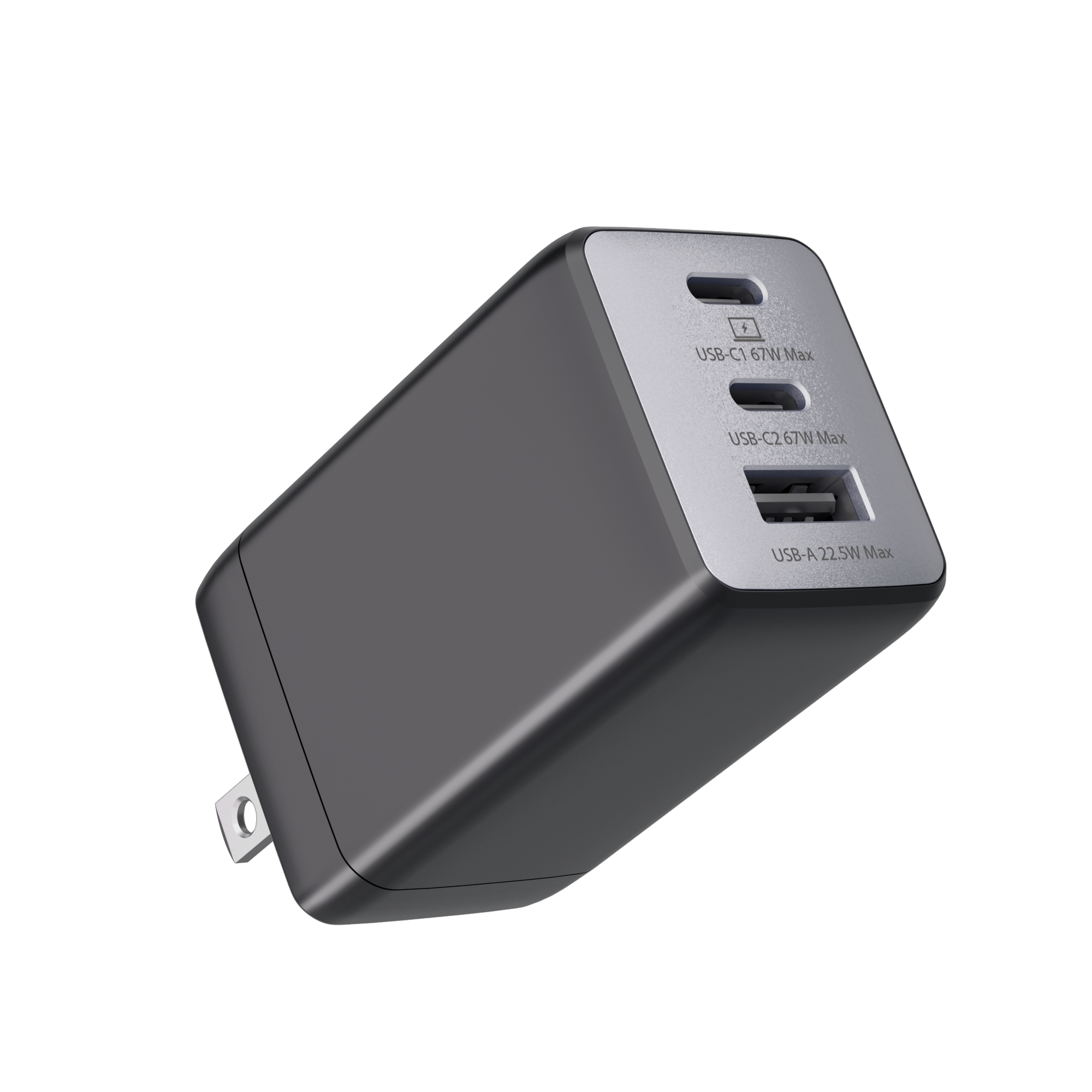 USB C Charger, 67W Max Charger, 3-Port GaN Fast Compact Foldable Charger for MacBook Pro/Air, Dell XPS,iPad Pro,iPhone 15 Pro Max/14/13,Galaxy S24/S23, Note 20/10+, Steam Deck