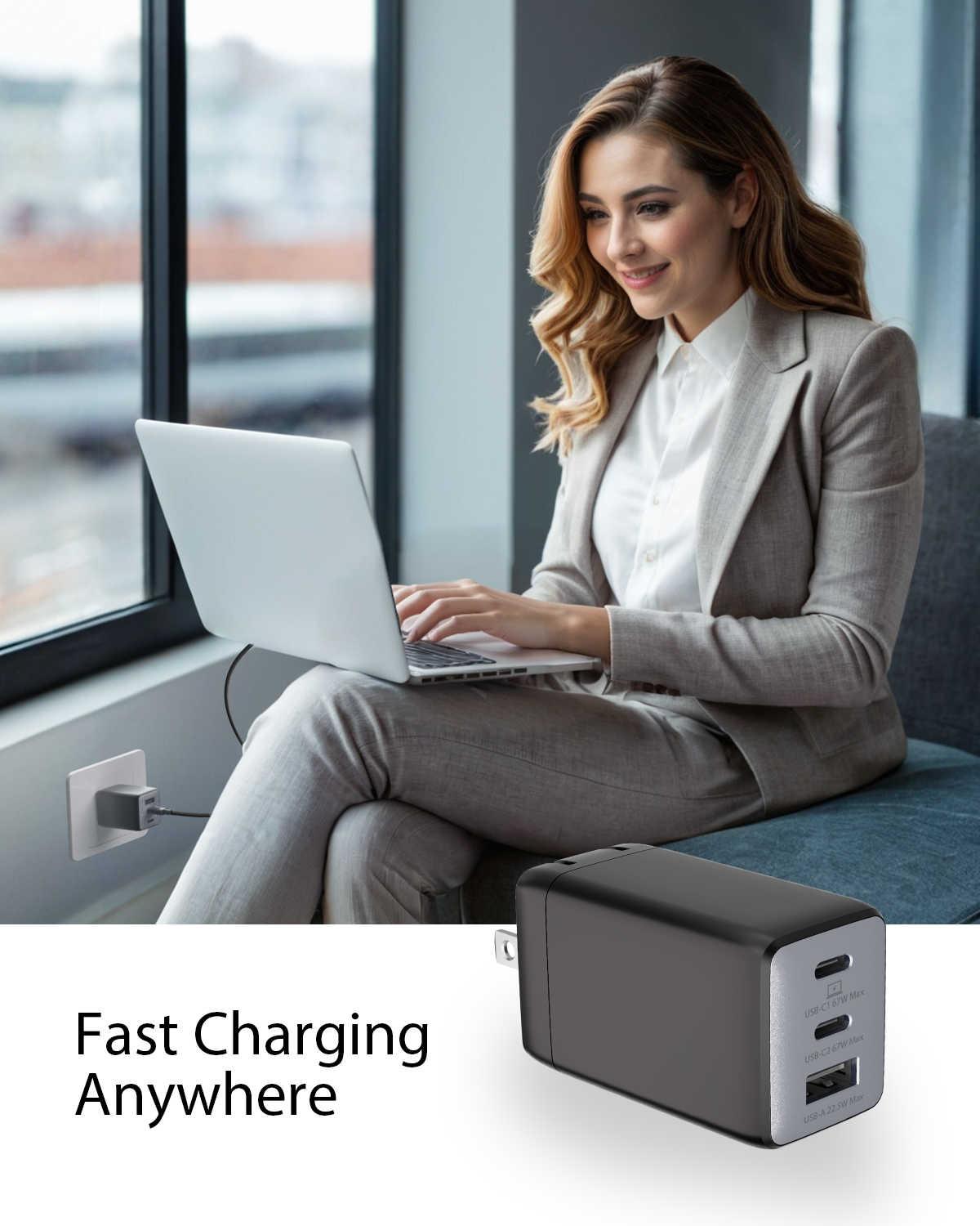 wegear PA3 67W USB-C Multi-Port GaN Adapter