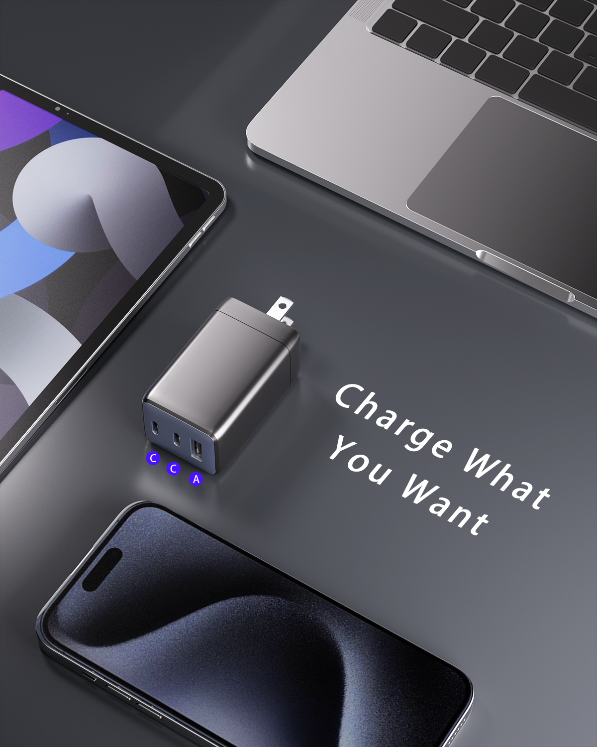 wegear PA3 67W USB-C Multi-Port GaN Adapter
