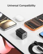 wegear 30W Nano Charger (2 Ports) 2Pack with Cable Black