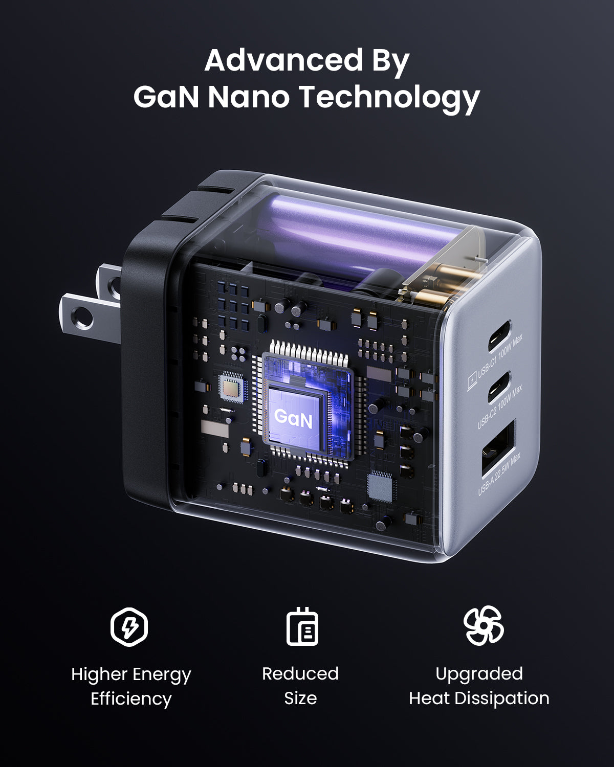wegear PA4 100W USB-C Multi-Port GaN Adapter