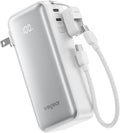 wegear 3-in-1 Portable Charger, 10,000mAh 30W Dual USB-C Ports Power Bank