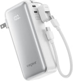 wegear 3-in-1 Portable Charger, 10,000mAh 30W Dual USB-C Ports Power Bank