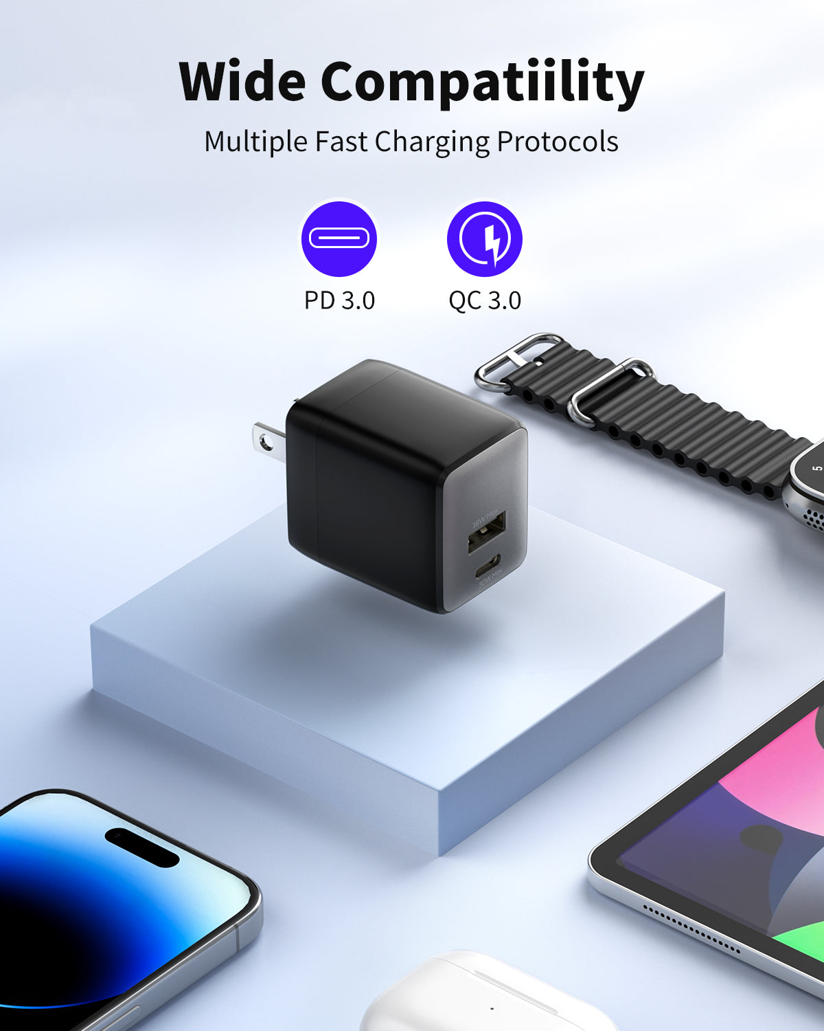 wegear PA2 30W Dual-Port GaN Nano Adapter