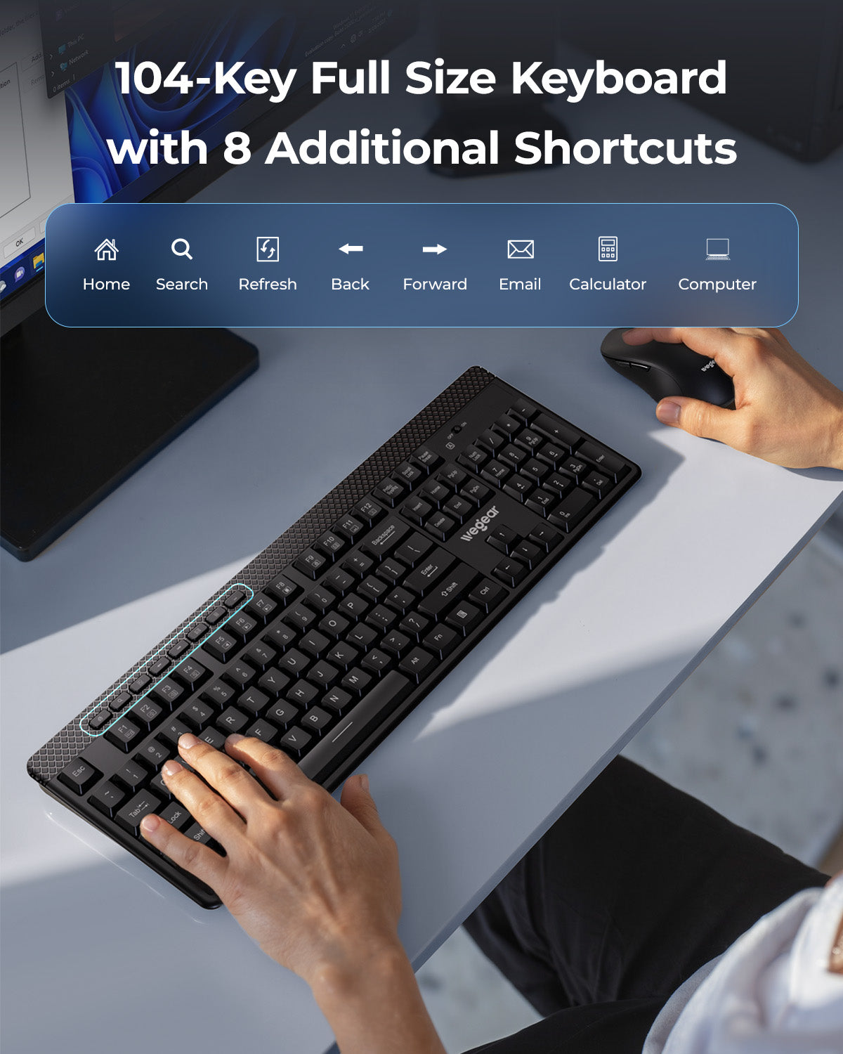 wegear KM4 Wireless Keyboard and Mouse Combo