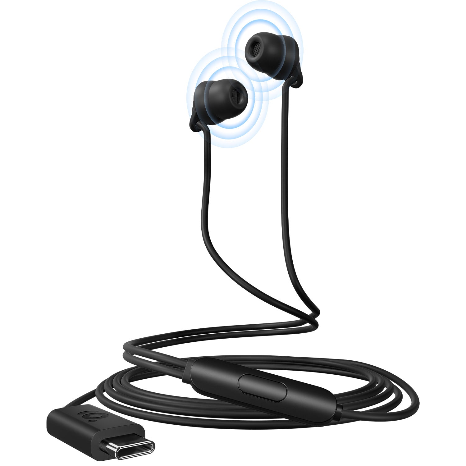USB C Headphones, in-Ear Sleeping Earbuds Ultra-Light Soft Silicone Tangle Free, Type-C Earphones with Mic & Button Controls for Sleeping on Side, Travel, Meditation & Relaxation