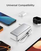 wegear 3-in-1 Portable Charger, 10,000mAh 30W Dual USB-C Ports Power Bank