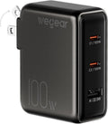 wegear 100W GaN 3-Port Slim Foldable Fast USB C Charger Block